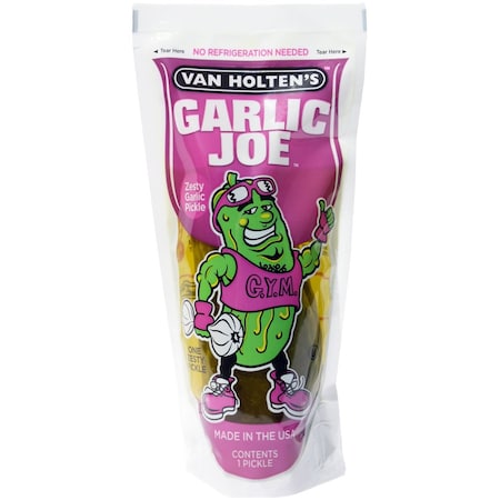 Van Holtens Van Holten's Garlic Joe Pickle Individually Packed In A Pouch, PK12 1012GG
